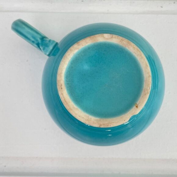 Fiestaware Vintage Original Turquoise Glaze Teacup and Saucer Circa 1937-1959 - Picture 7 of 8